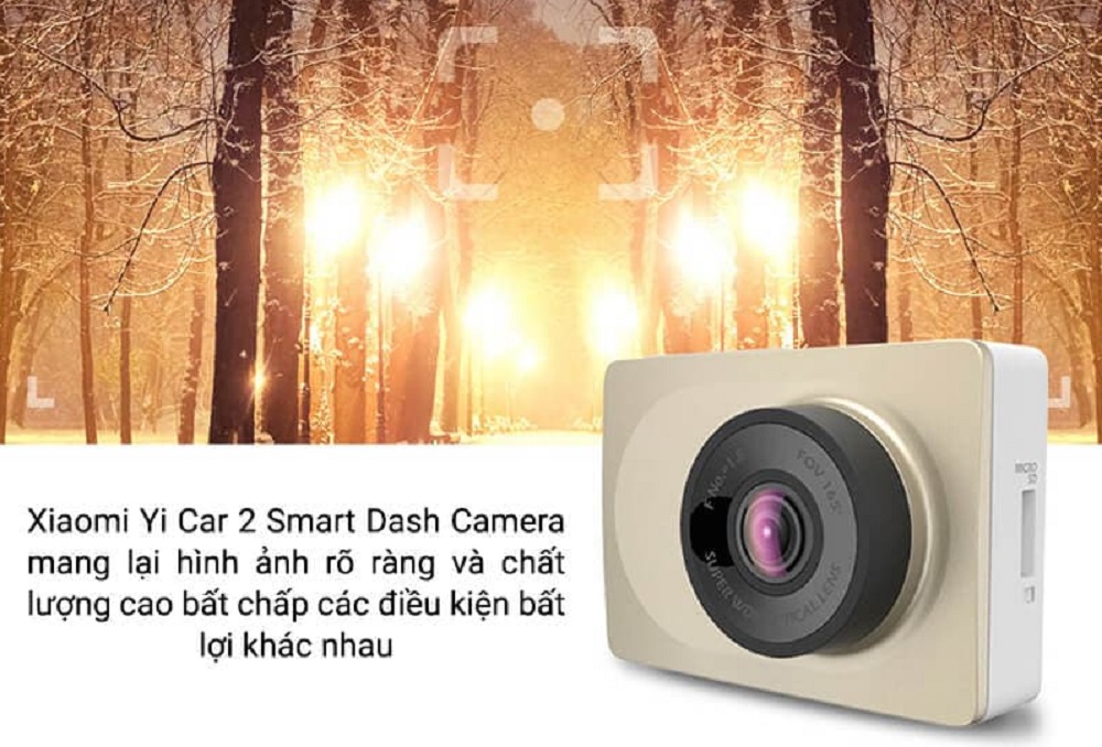 Camera hành trình Android Xiaomi Yi Car 2k có hỗ trợ tính năng cảnh báo va chạm và lệch làn